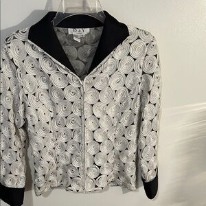D&Y Monochrome Swirl Women's Blazer